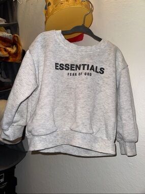 Fear of God Essentials Light Heather Gray Logo Sweatshirt